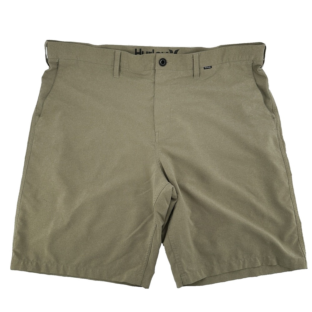 Hurley Nike Dri Fit Chino Casual Stretch Golf Shorts Khaki Tan Men's 40